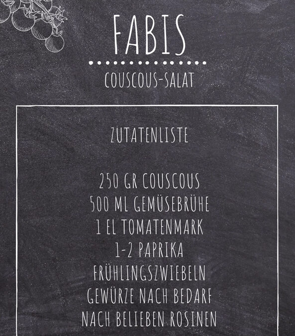 Fabis leichter Couscous-Salat für heiße Tage